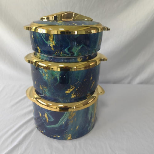 Double Wall Food Warmer Casserole Set of 3 Pieces.